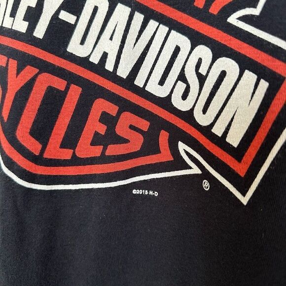 Harley Davidson Women’s 2014 Shiawassee Birch Run, MI Semi Sheer Tattoo Sleeve L - Picture 5 of 8